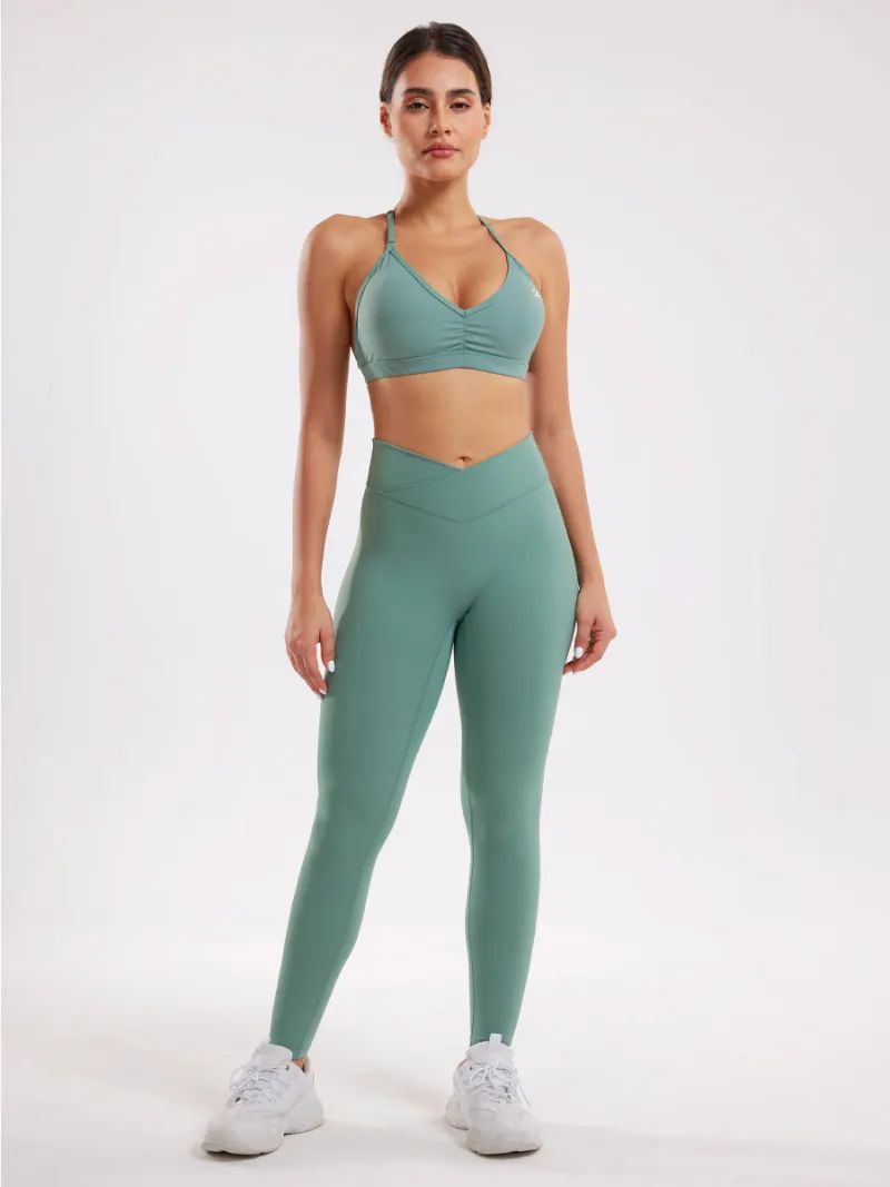 Zuluzenith Workout Sets 2 Piece High Waist Yoga Sets, two-piece set displayed on model