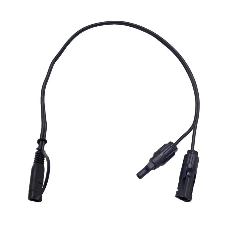 ACOPOWER Solar Panel Connector-SAE Adapter cable with connectors on white background