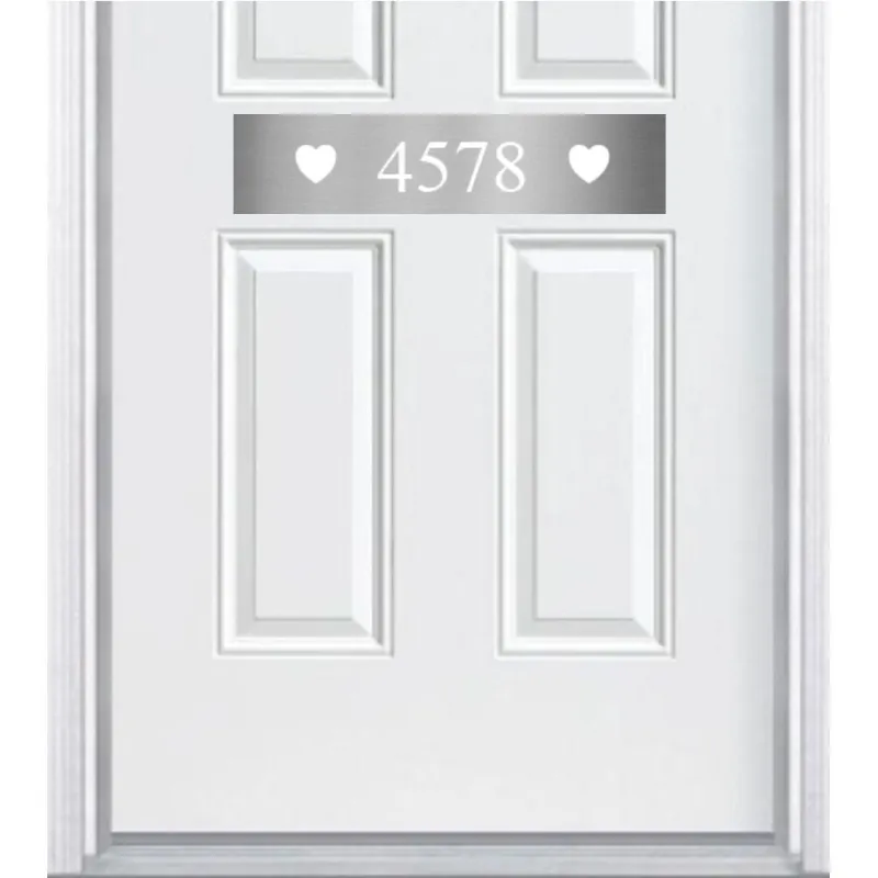 Deck the Door Decor Home is Where the Heart Is Address Door Accent Plate with heart motif and custom engraved number