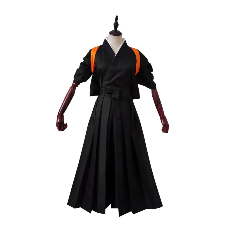 Foxtume Black Hakama Set with flowing pants and top