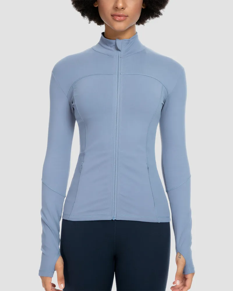 QUEENIEKE Slim Fit Sports Jacket 80927 styled