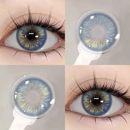 EYESFAV Eternal Glow Blue colored contact lens with ocean-inspired gradient design