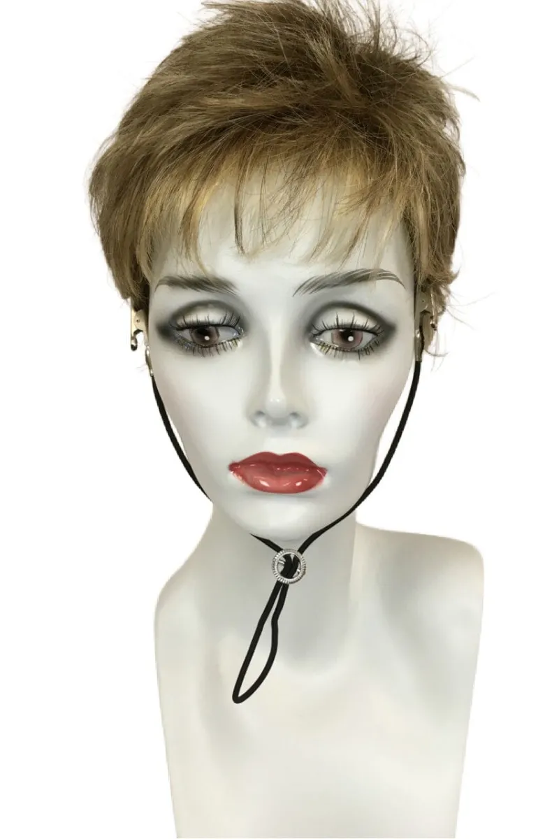 Godiva's Secret Wigs Adjustable Chin Strap with clips for wig security