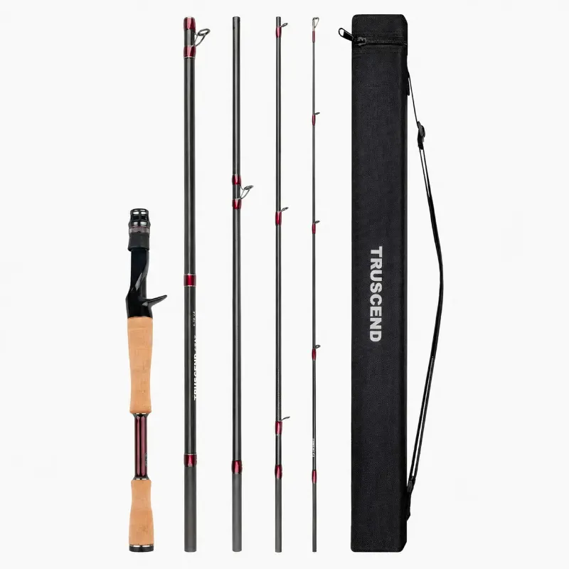 Truscend Fishing Craz 5-Piece Travel Rod ultra compact design with FUJI K guides