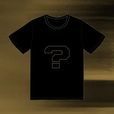 BLK FLG Mystery Tee shown folded, surprise print hidden until it ships
