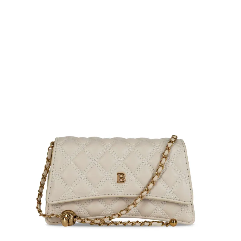 Bond & Mason The Carmen Crossbody Bag (Beige) product photo showing beige crossbody bag