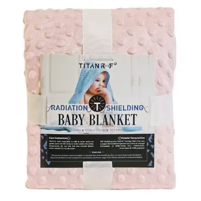 MOS Equipment Mission Darkness TitanRF Radiation Shielding Baby Blanket, soft minky exterior with EMF protection
