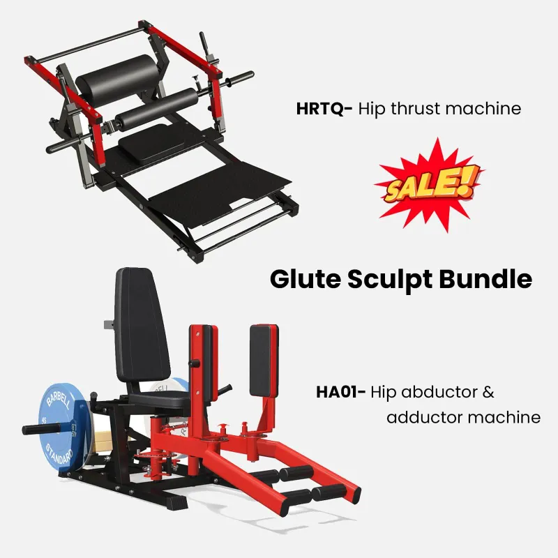 GMWD Fitness Glute Sculpt Bundle showing hip thrust machine and hip abductor machine for home gym