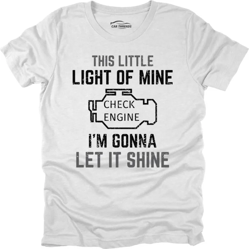 Car Threads Little Light of Mine t-shirt with subtle car-themed print