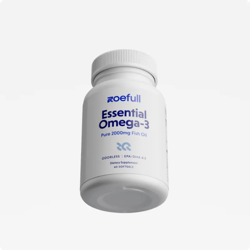 Zoefull Essential Omega-3 fish oil supplement bottle with EPA and DHA