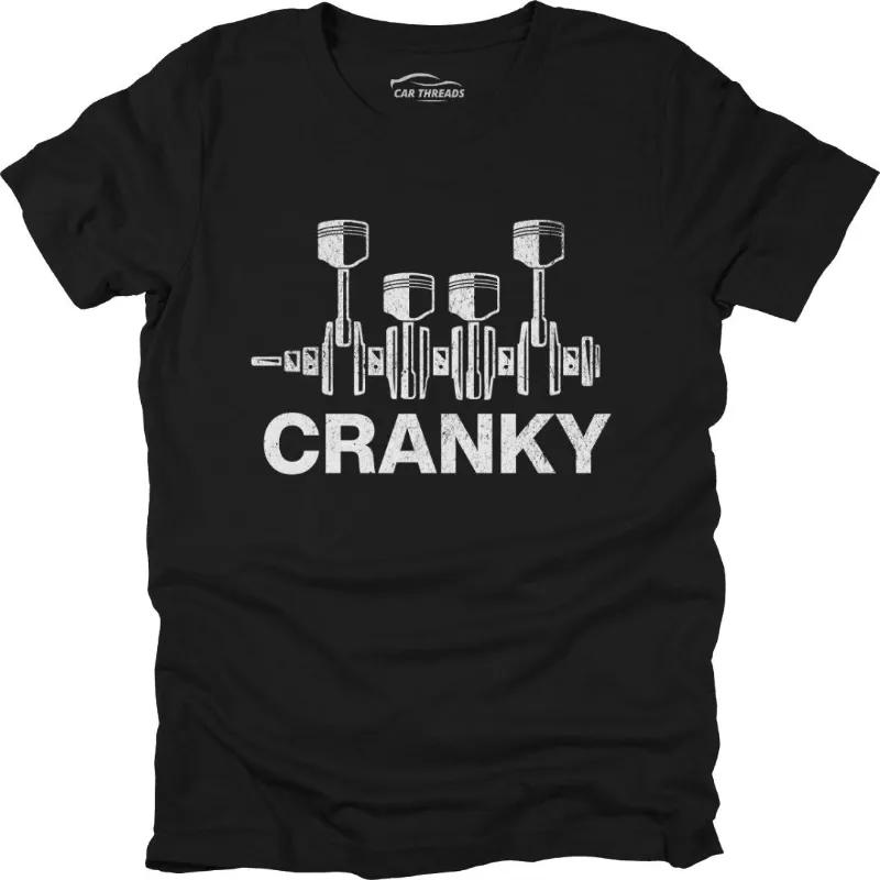 Car Threads Cranky t-shirt on a plain background