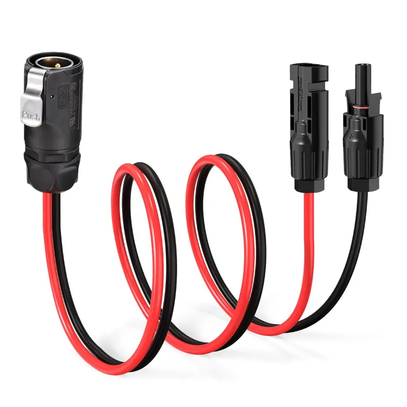 ACOPOWER 2 Pin Power Industrial Circular Connector to Solar Connector adapter cable
