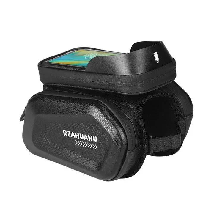 HiKeep Multi-functional hard shell bag with mobile phone holder in black