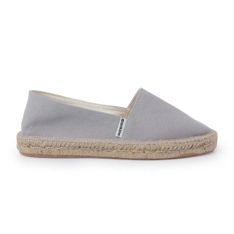 BIANKINA Monaco Eco Friendly Men's Espadrilles in grey with organic cotton upper