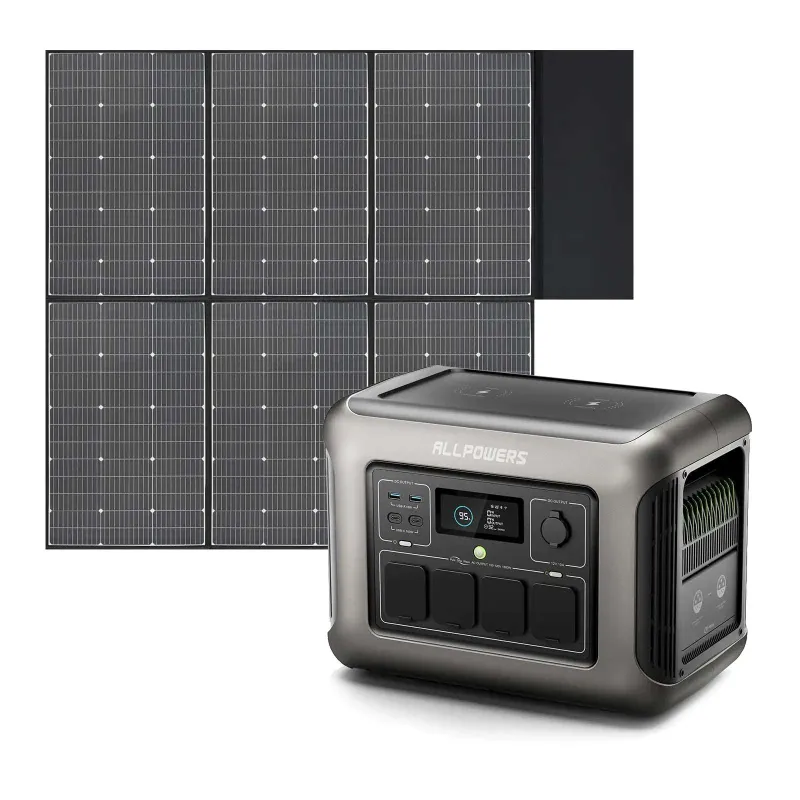 ALLPOWERS ES Generador Solar 1800W R1500 with SP039 600W solar panel system