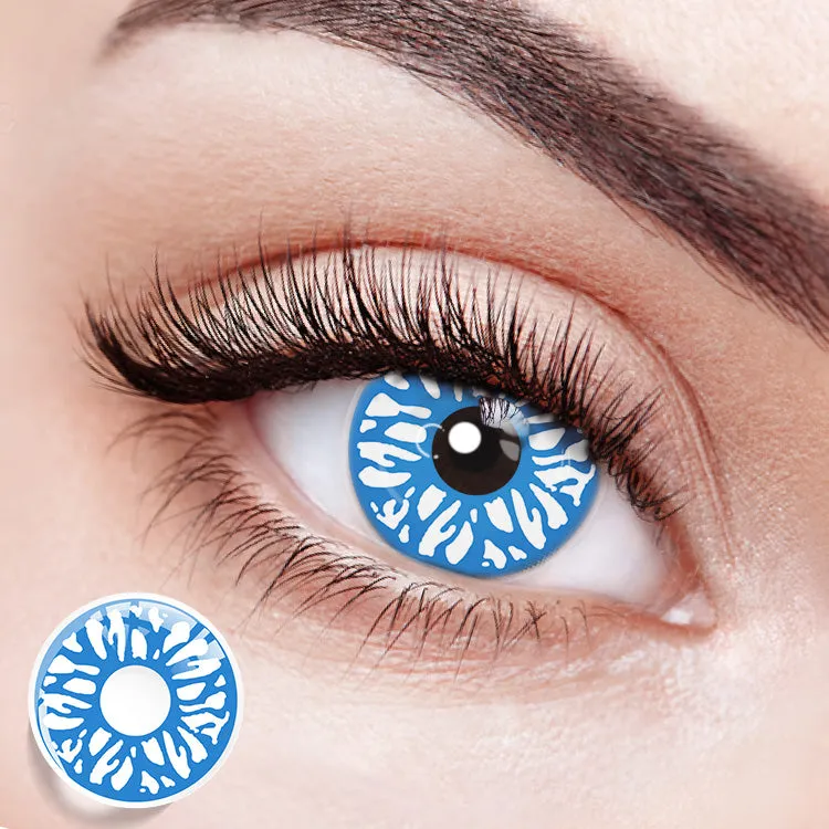 EYESFAV Bluebell | 1 Year soft blue colored contact lenses with enlarging effect