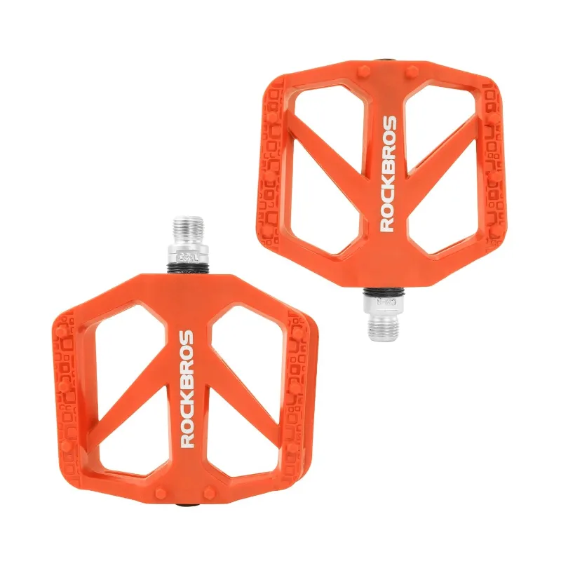RockBros US BP2602 Wide Platform Nylon Bike Pedals with anti-slip studs and reflective strips