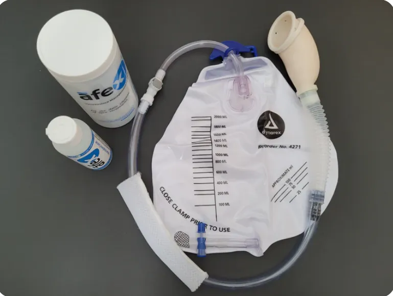 ActivKare AFEX Urinal System for Men complete kit components displayed