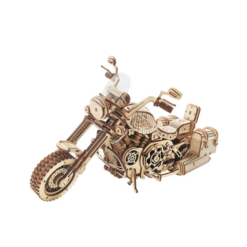 Varvikas 3D Wooden Mechanical Puzzle Kit, Cruiser Motorcycle classic wooden model