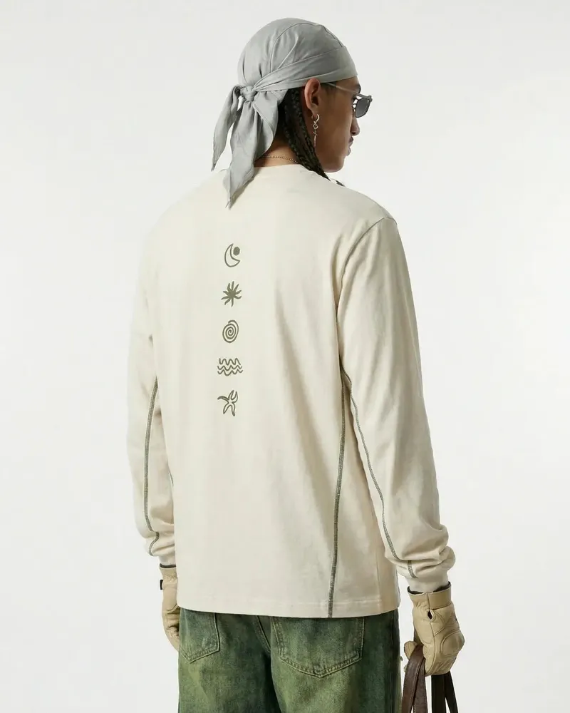 INFLATION TECHLATION Breathable Activewear Long Sleeve Tees with contrast seam detail