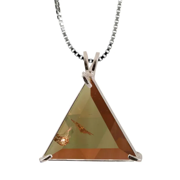 VOLTLIN Citrine Star of David Chain Pendant - sacred geometry necklace with citrine in sterling silver