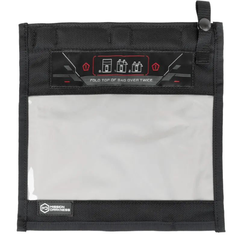 MOS Equipment Mission Darkness NeoLok Window Faraday Bag for Phones, black with clear viewing window and magnetic seal