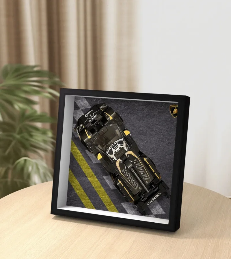 ICUANUTY Display Car Frame for Lego Speed Champions Lamborghini Huracán Super Trofeo EVO 76899 on wall