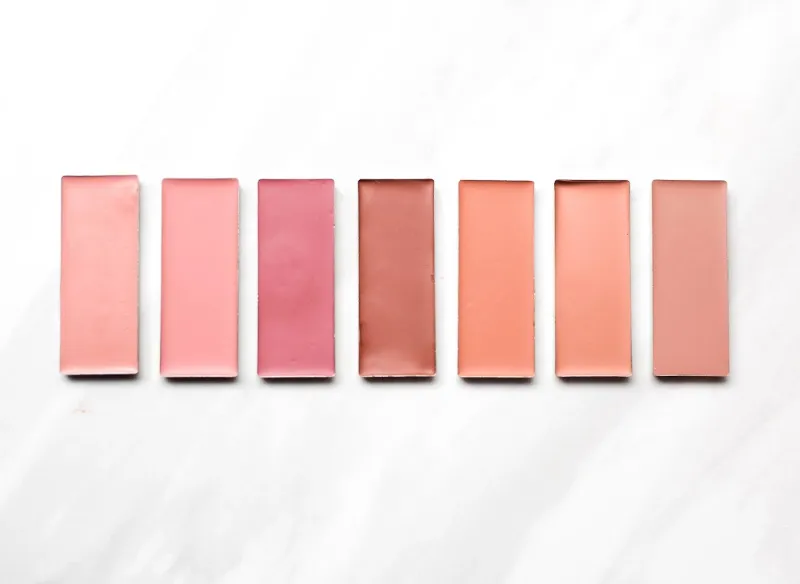 PiperBlue Organic Makeup cream blush in compact with creamy texture visible