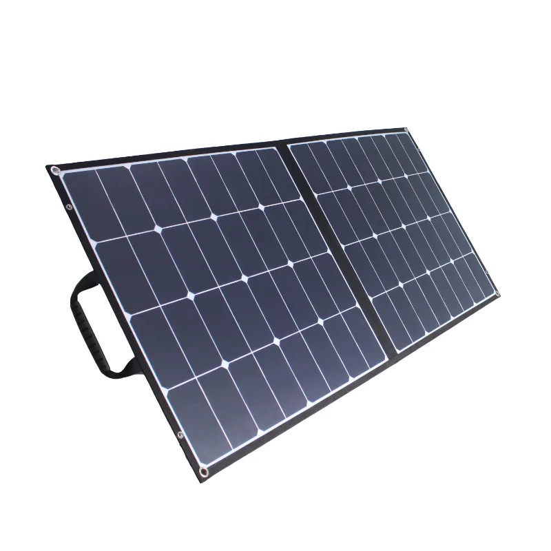 ACOPOWER 100 Watt Monocrystalline Sunpower Foldable Solar Panel with kickstands and carrying case