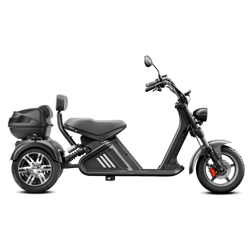 Eahora E-scooter M2 Trike - Black three-wheel electric trike scooter in black
