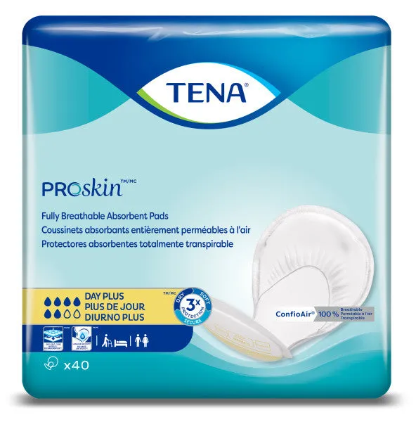 ActivKare TENA ProSkin Day Plus absorbent pad with yellow wetness indicator for heavy incontinence