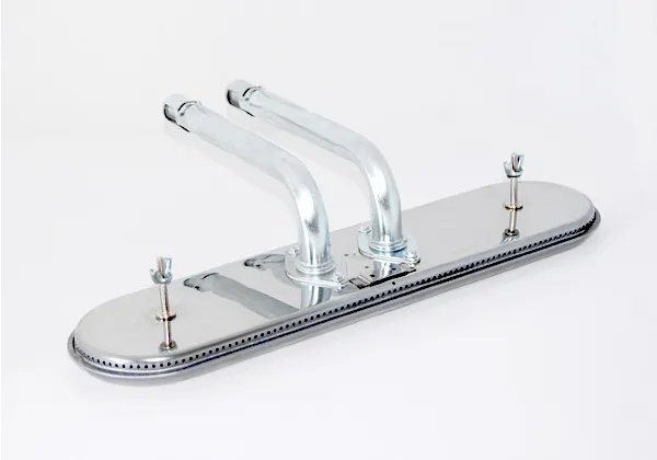 GrillPartsReplacement 15 1/4 inch by 4 inch dual feed oval burner and venturi combo for Phoenix grills
