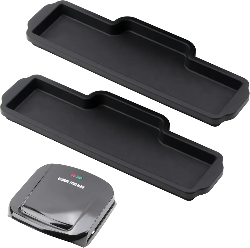 GrillPartsReplacement 12 inch Grill Oil Grease Catcher Drip Tray Pan fits for George Foreman GRP1060B GR10B GR340FB and GRS040B Electric Gri