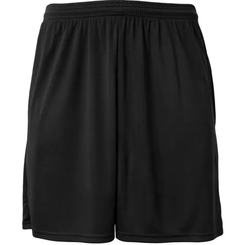 Do It Tennis A4 Men's Cooling Athletic Short with Pockets (Black) showing black athletic shorts with side pockets