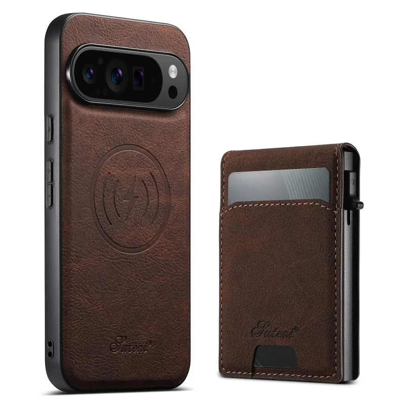 The Pixel Case Leather Case with Detachable Wallet Stand For Pixel Series with magnetic wallet