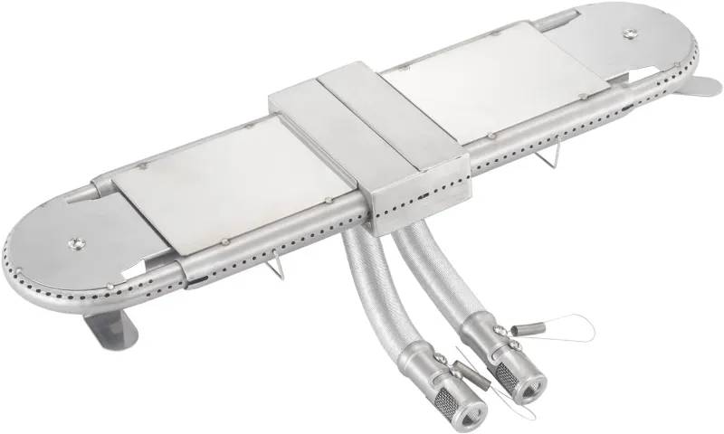 GrillPartsReplacement 15 to 22 inch adjustable BBQ grill oblong tube bar burner assembly for Broil-Mate gas grills