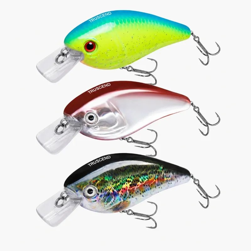 Truscend Fishing Craz Crankbait Deep Diving Fishing Lures with squarebill design