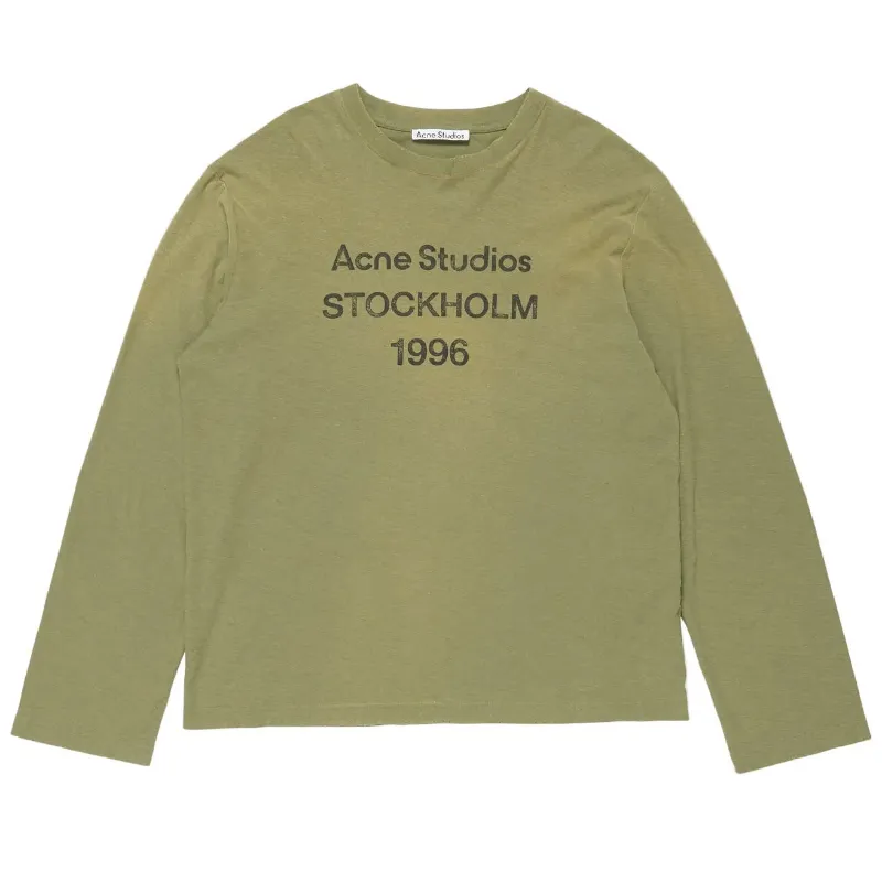 AfewVibe Acne Studios Logo 1996 Long Sleeve T-Shirt Olive Green