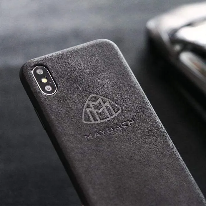 Techypop Maybach Alcantara Protective Designer iPhone Case in luxury gray material