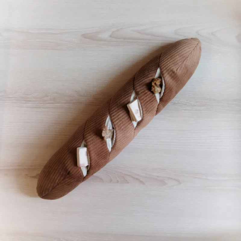 Found My Animal BAGUETTE enrichment dog toy shaped like a French bread loaf