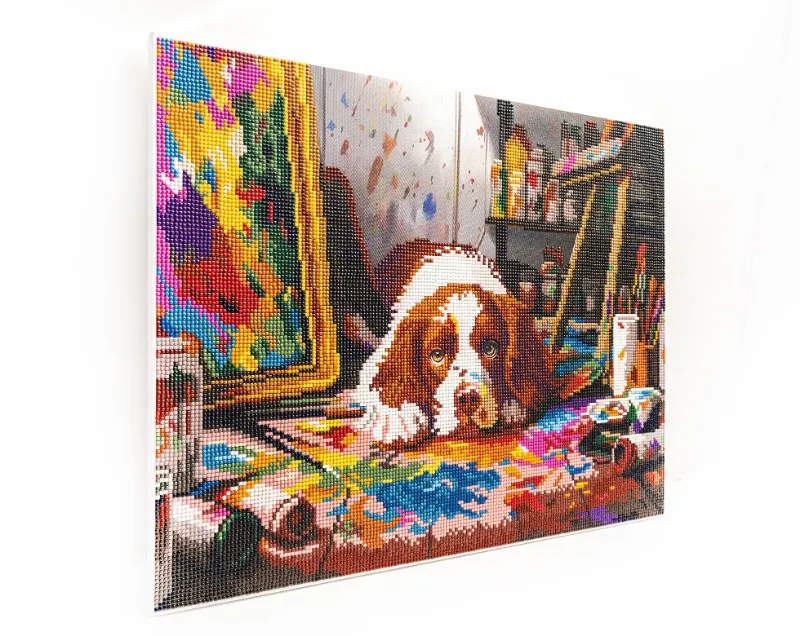 LETISTITCH 480-916 Mess-terpiece framed partial drill diamond painting kit showing colorful creative design
