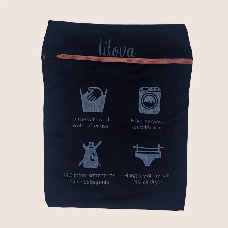 Lilova Mesh Laundry Bag with rust-resistant zipper