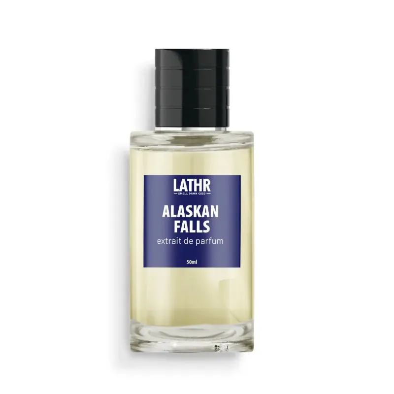LATHR Alaskan Falls Extrait Cologne bottle with fresh aquatic fragrance