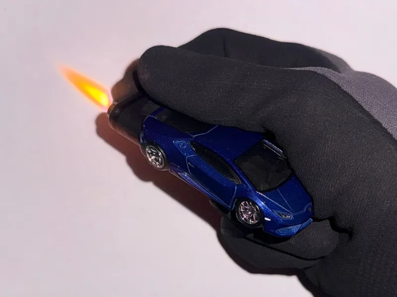 SoCal Divinity Lamborghini Huracan Refillable Lighter showing custom handmade automotive design