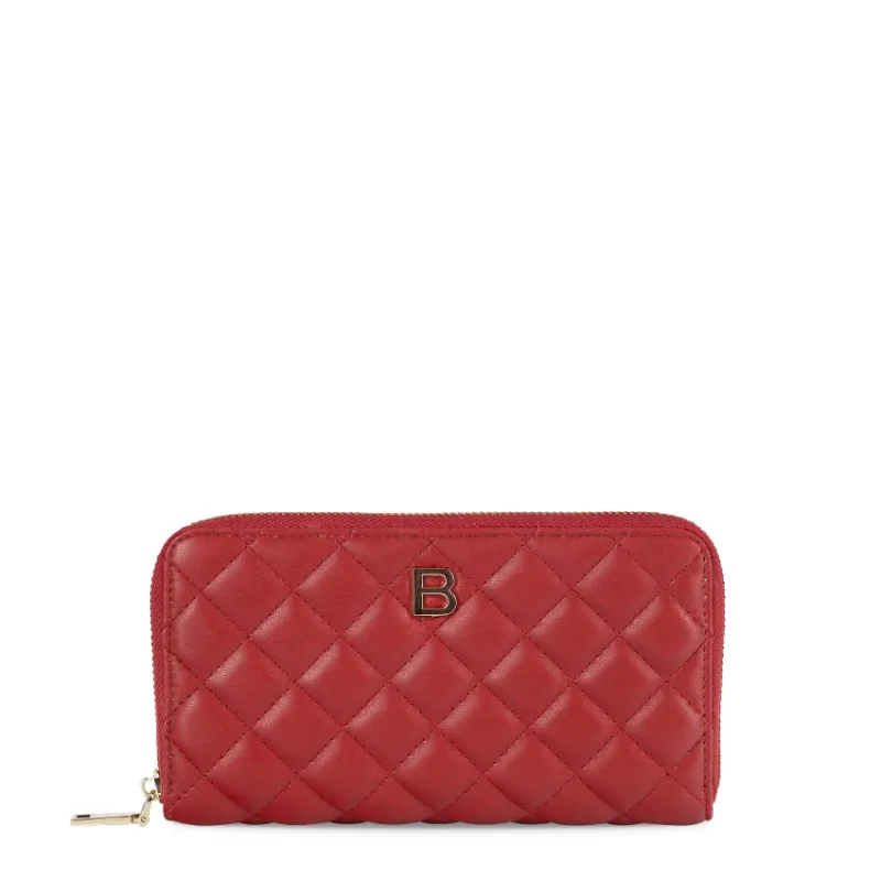 Bond & Mason The Elisabeth Continental Wallet in red with gold-tone hardware