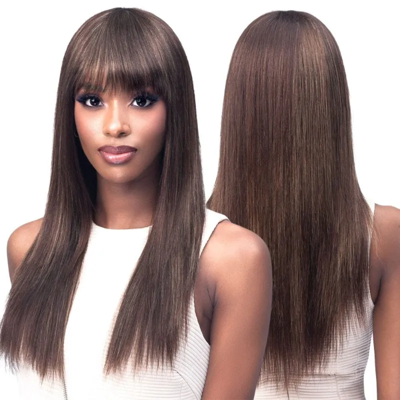 Hairsofly Shop Bobbi Boss Human Hair Wig MH1342 Flower, full wig with natural bangs