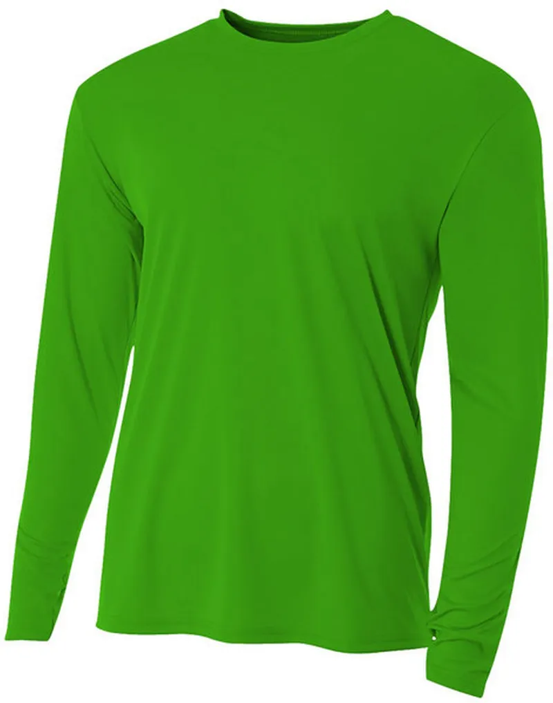 Do It Tennis A4 Men's Performance Long Sleeve Crew (Kelly) tennis shirt