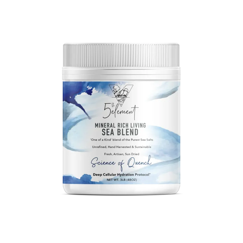 Activation Products Fifth Element Salt jar containing mineral-rich living sea blend for hydration