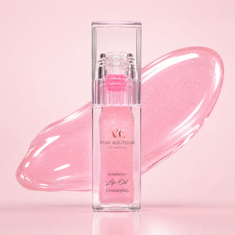 Viva Koutour Cosmetics pH Color Changing Lip Oil – Hydrating Pink Tint Gloss, lip oil applicator