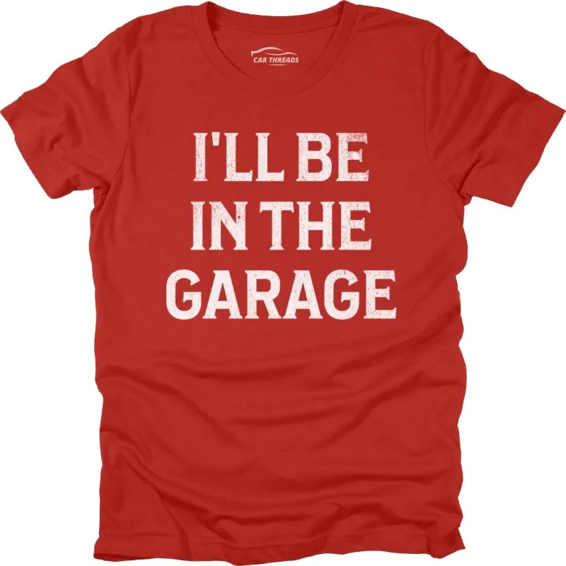 Car Threads Garage Time t-shirt, product photo of the subtle print design
